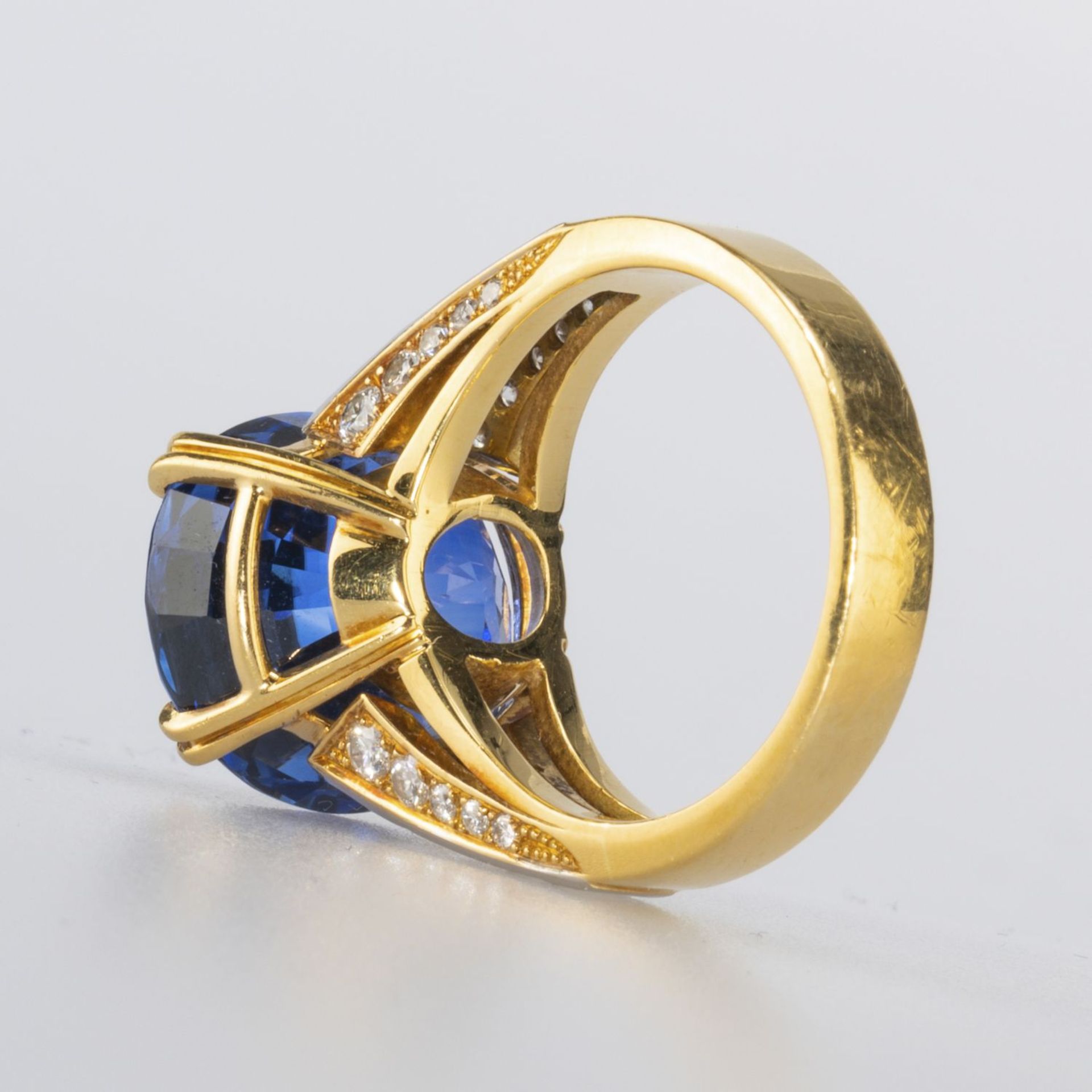 Saphir-Diamant-Ring Gelbgold und - Image 9 of 9