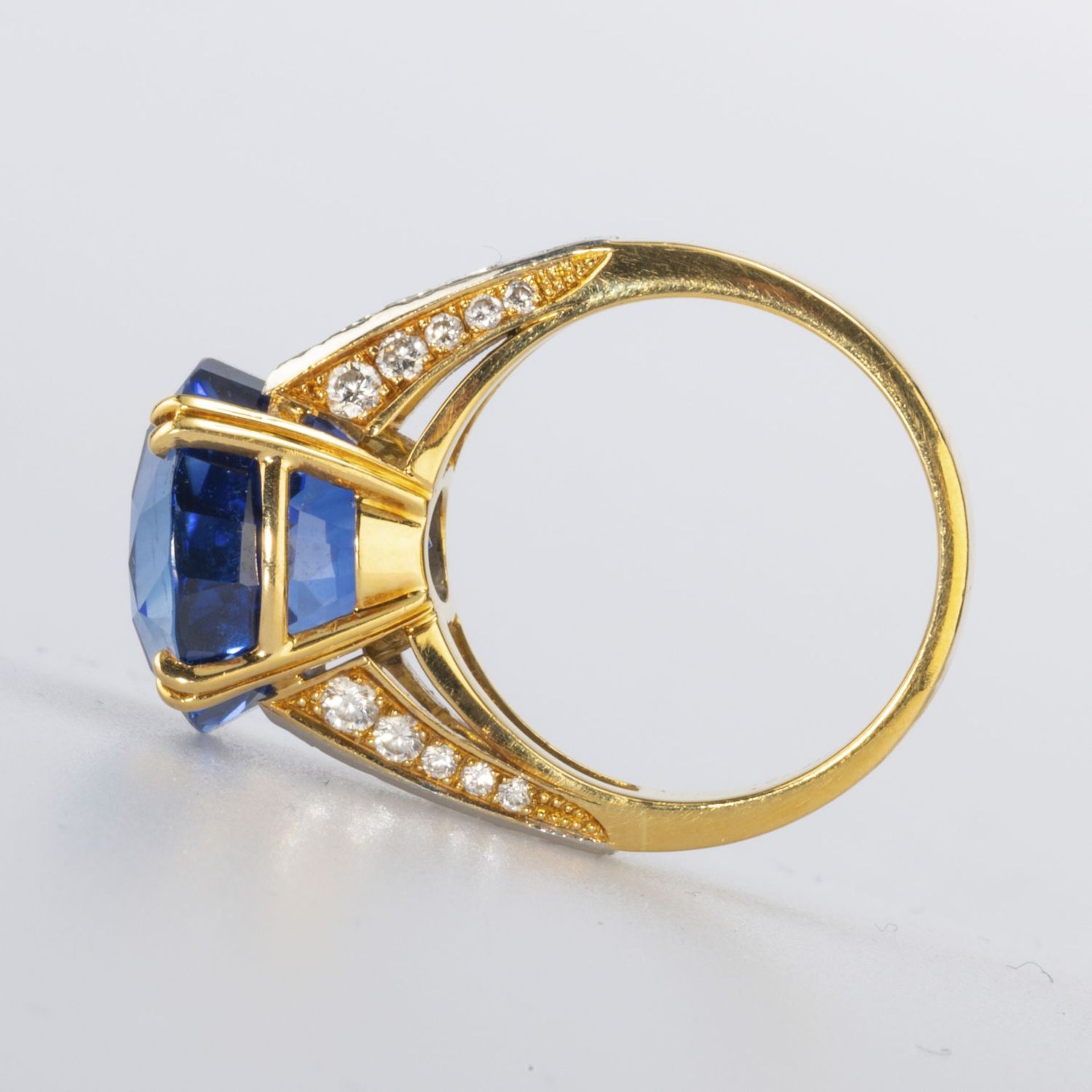 Saphir-Diamant-Ring Gelbgold und - Image 6 of 9
