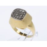 Vintage-Brillant-Ring Gelbgold und