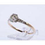 Diamant-Ring Gelbgold 585 (geprüft).