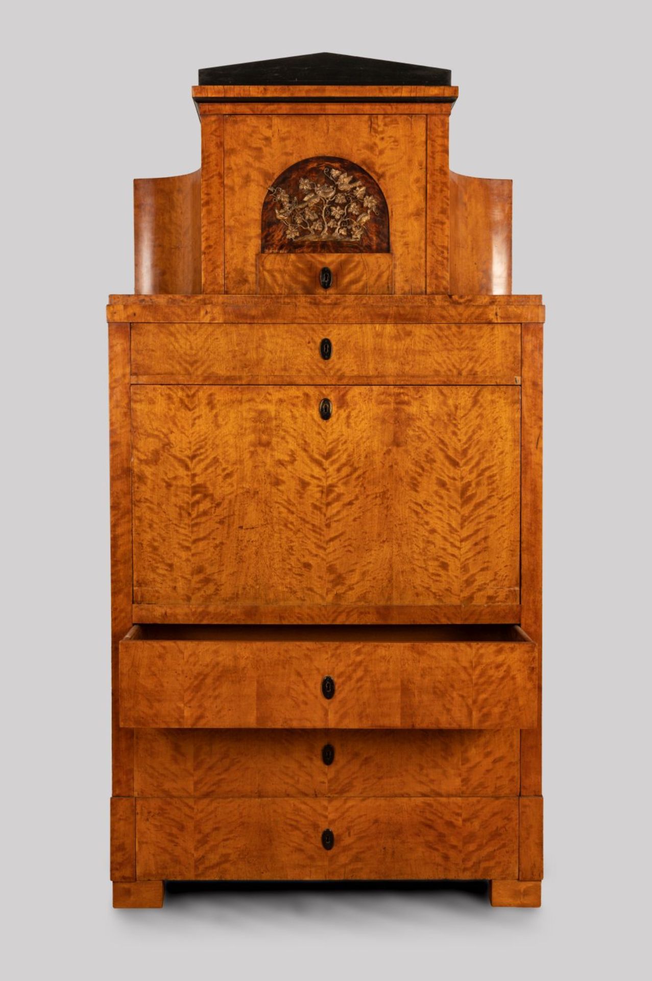 Biedermeier-Schreibschrank Birke. - Image 4 of 6