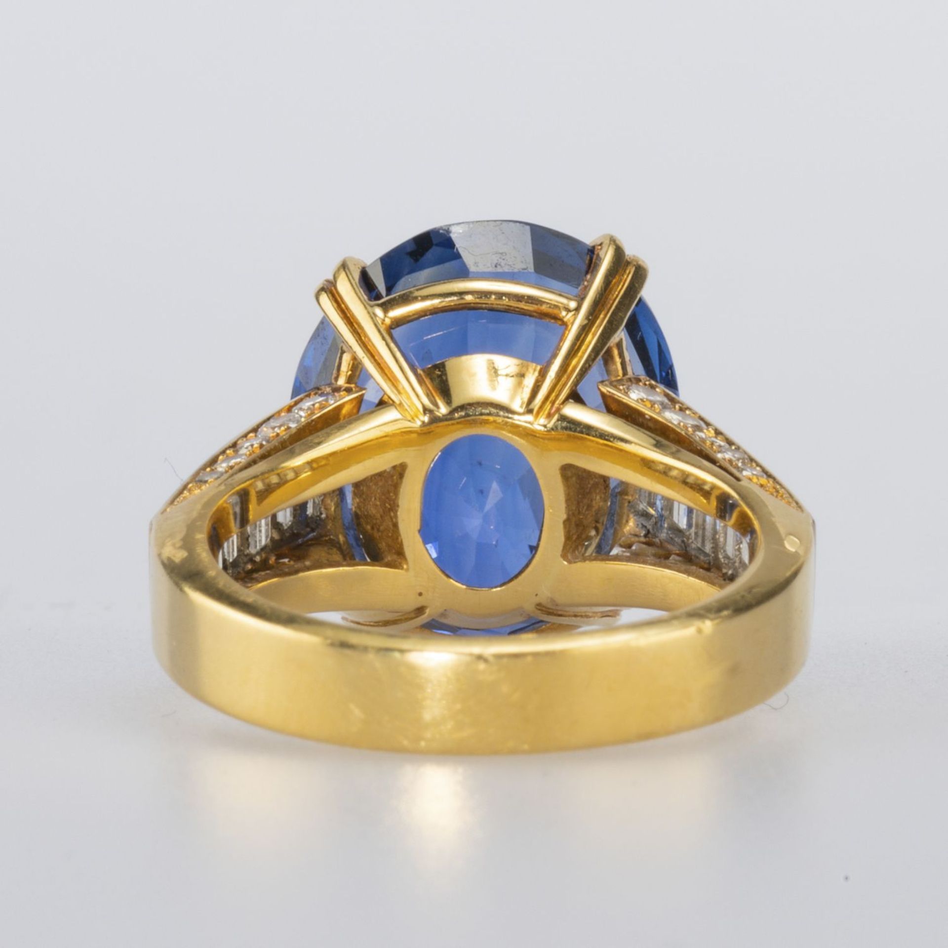 Saphir-Diamant-Ring Gelbgold und - Image 8 of 9