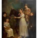 FAMILY PORTRAIT OF THE FAWCETT CHILDREN OIL PAINTING