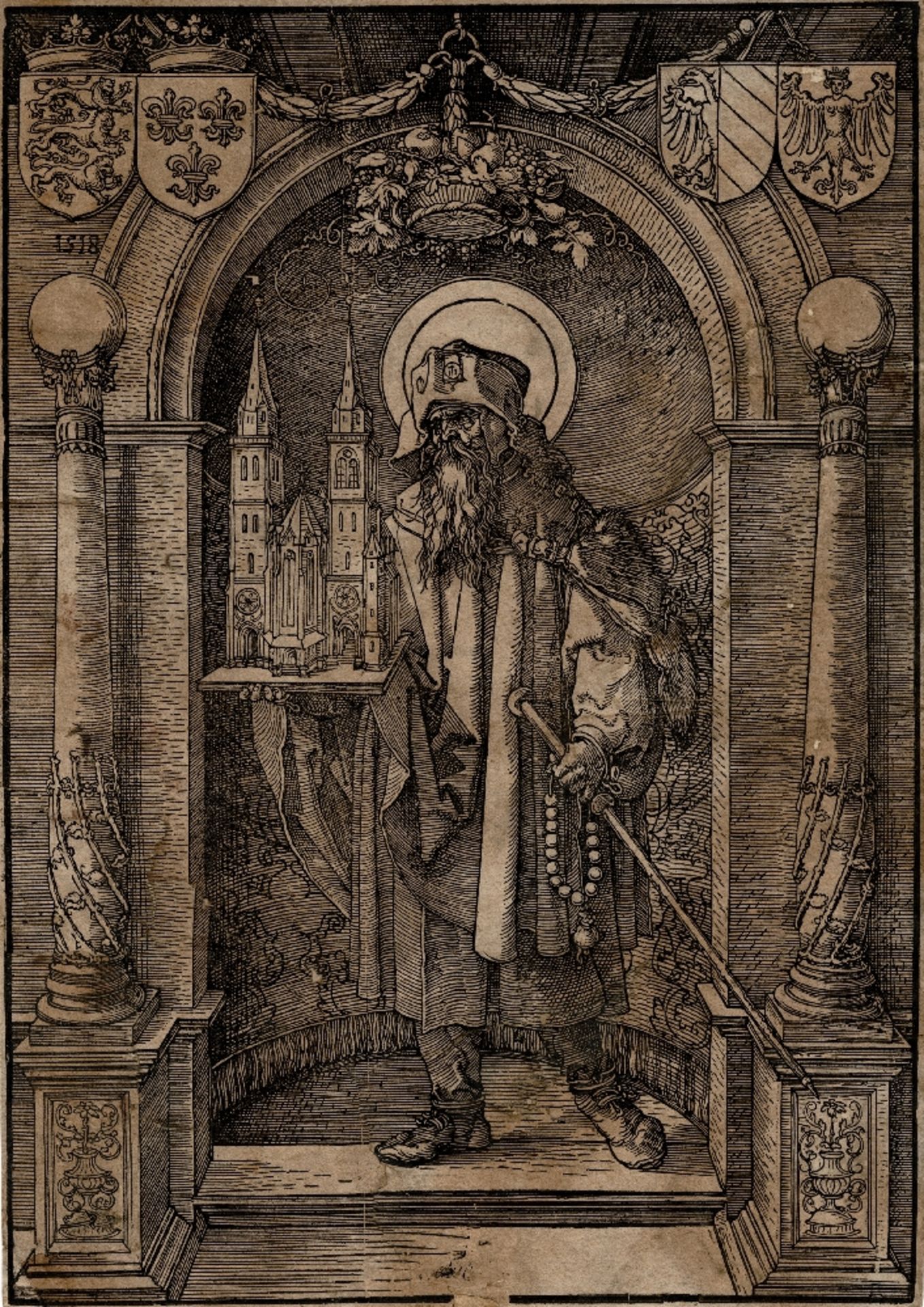 Albrecht Dürer - St Sebaldus in a niche - 1518