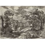 Jan Sadeler, Hans Bol - Landscape with a view on Antwerp