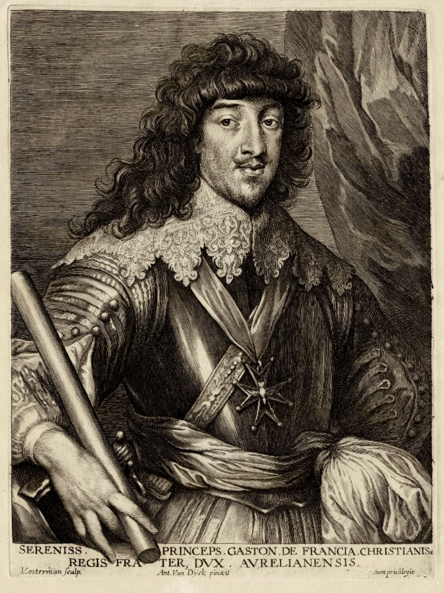 Lucas Vorsterman - Gaston of Orléans,  Van Dyck Iconographia