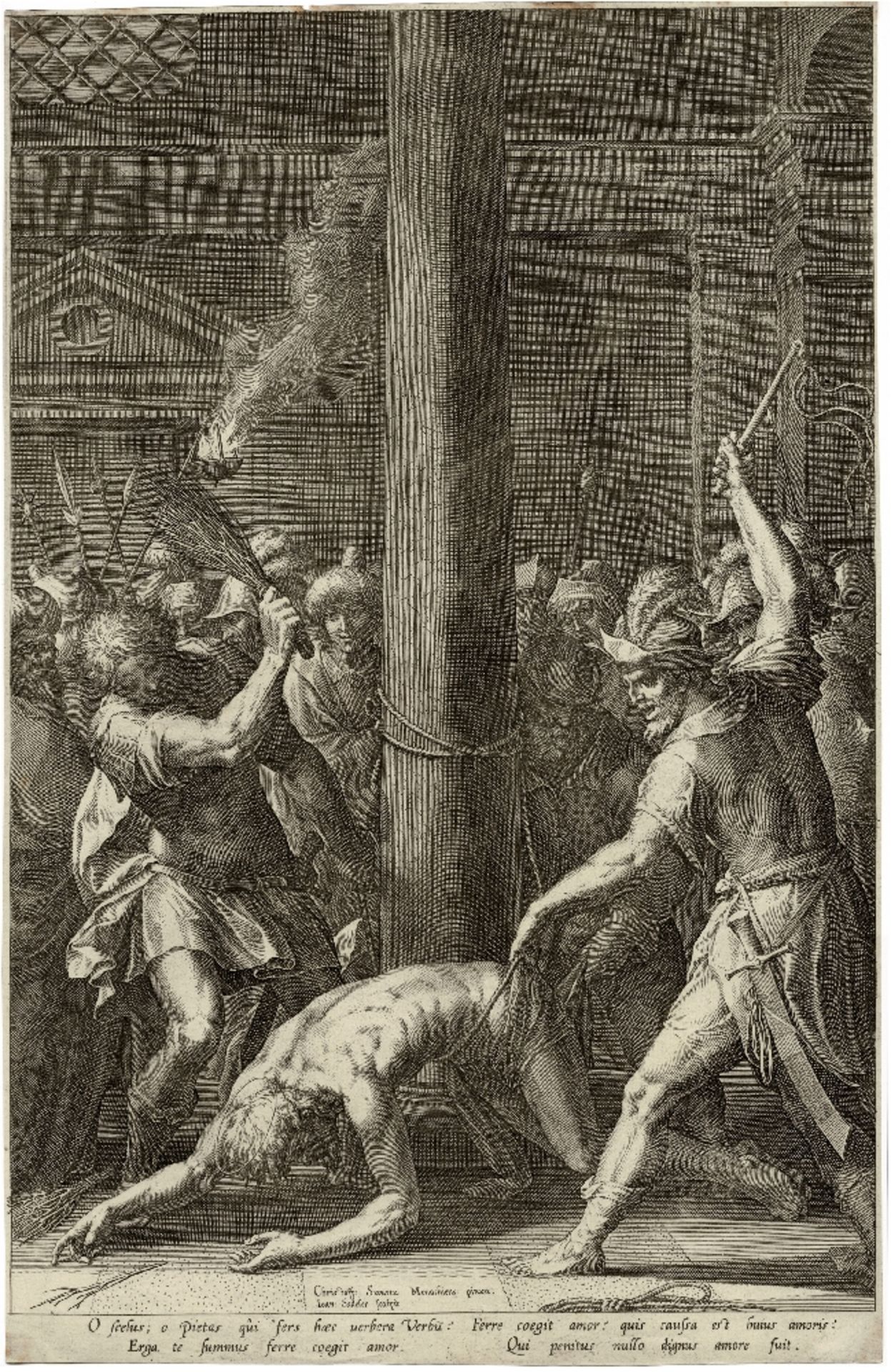 Christoph Schwarz, Jan Sadeler -The flagellation of Christ