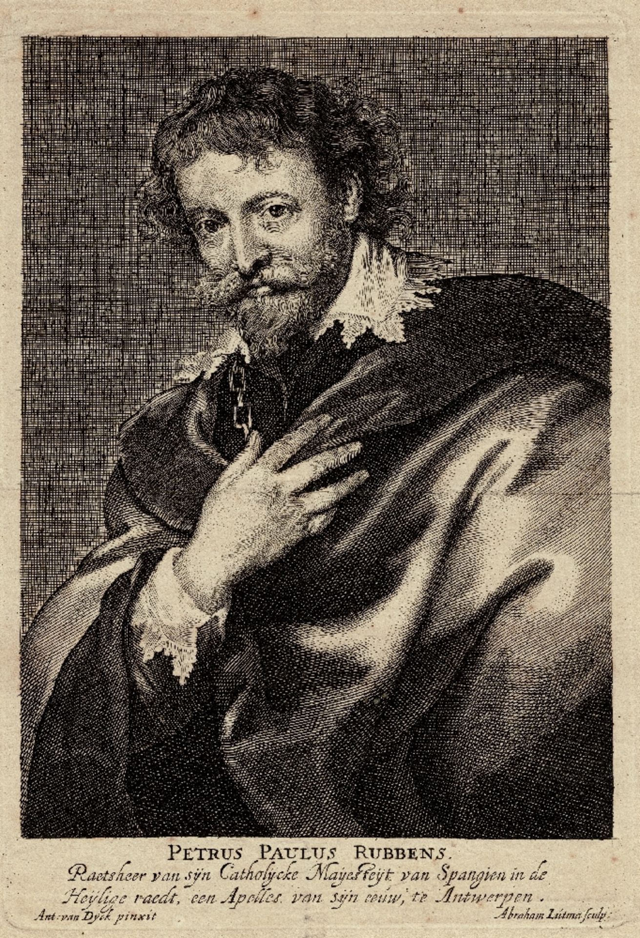 Anthony van Dyck, Abraham Lutma - Portrait of Peter Paul Rubens