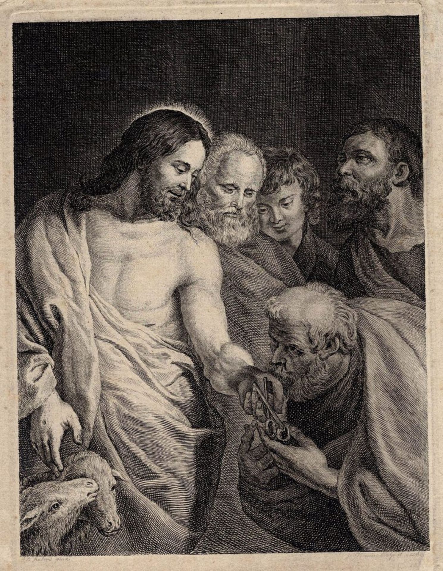 Pieter Paul Rubens, Joseph Hunin, Peter receives the keys of Christ.