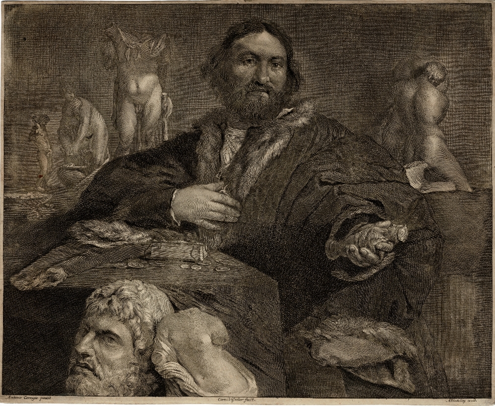 Cornelis Visscher -  The antiquarian collector Andrea Odoni - after Lorenzo Lotto