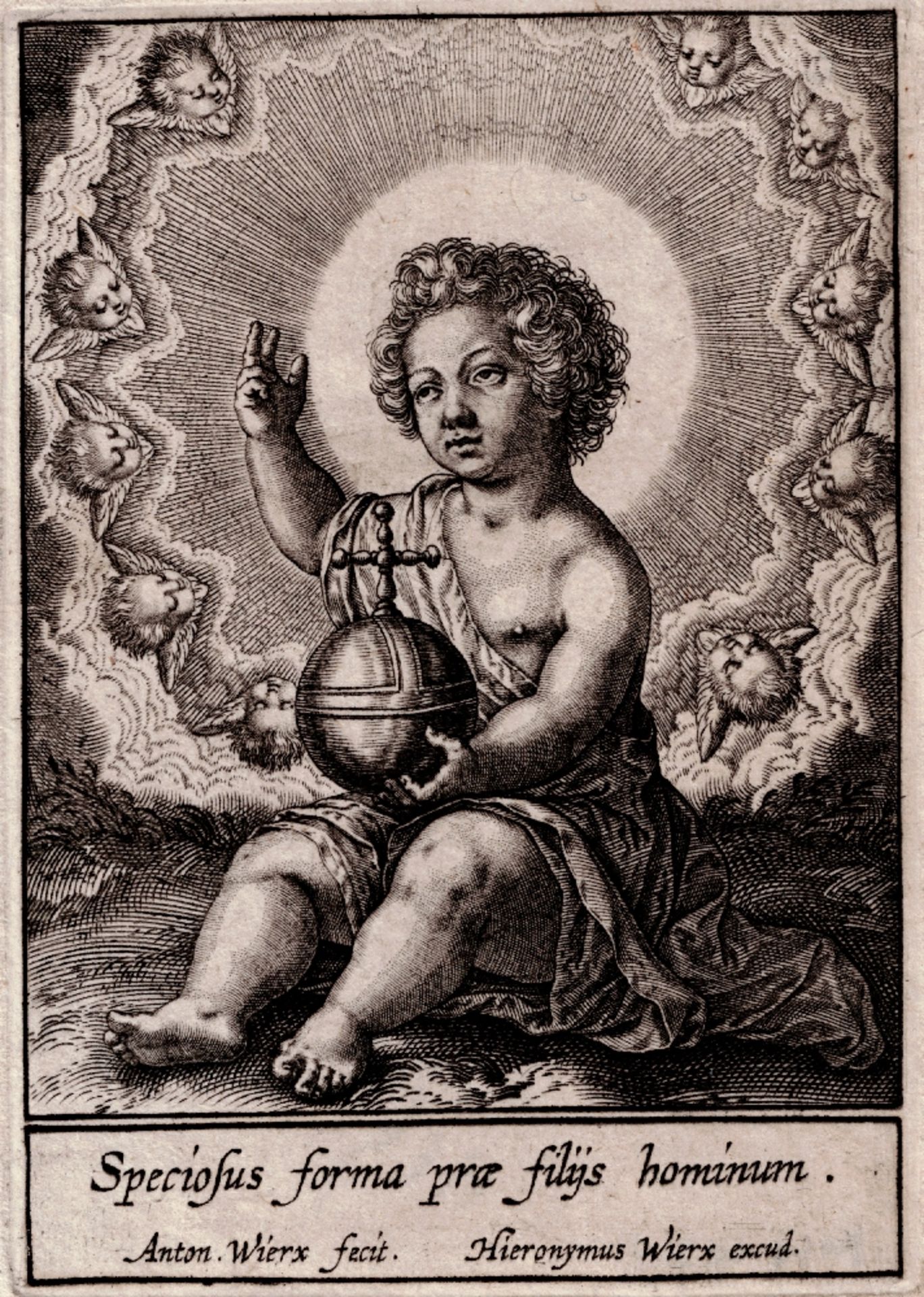 Antony Wierix (1552-1604) - Blessing Christ Child