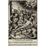 Hieronymus Wierix (1553-1619) - The martyrdom of St Laurentius