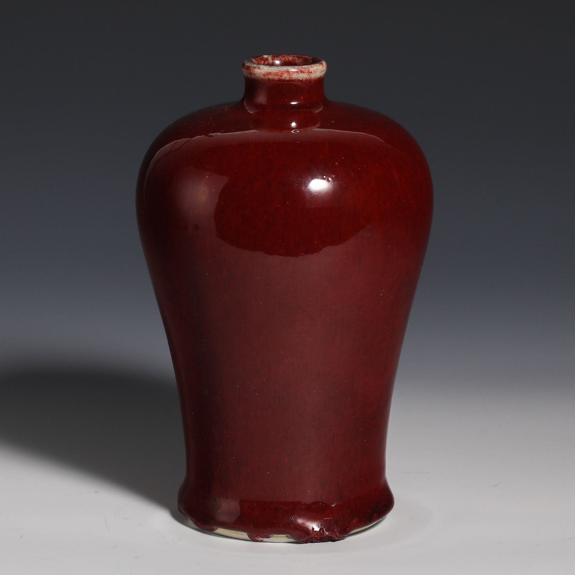 18th Century Ji Red Glazed Plum Vase - Image 3 of 8