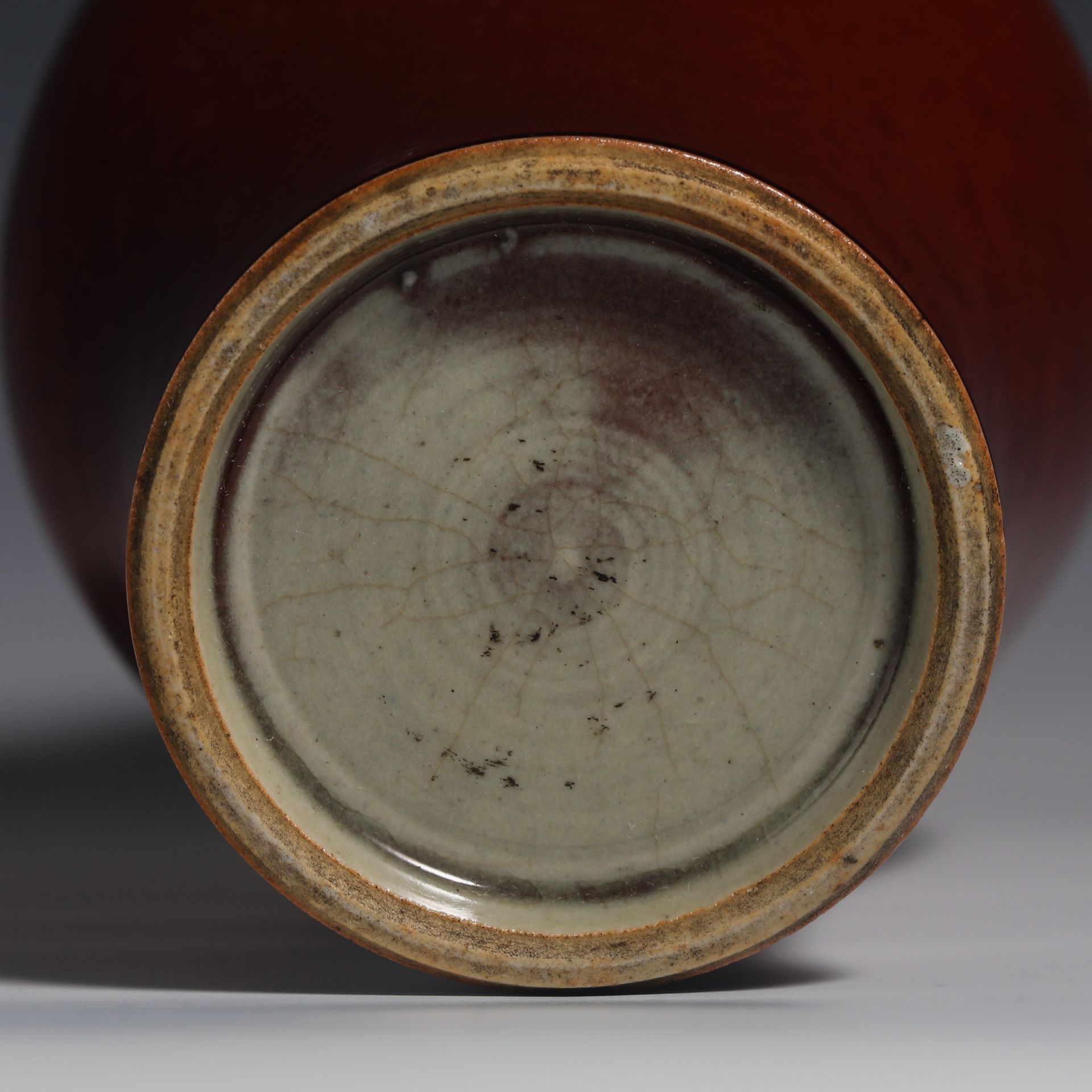 18th Century Jun Red-Glazed Plum Vase - Image 7 of 8