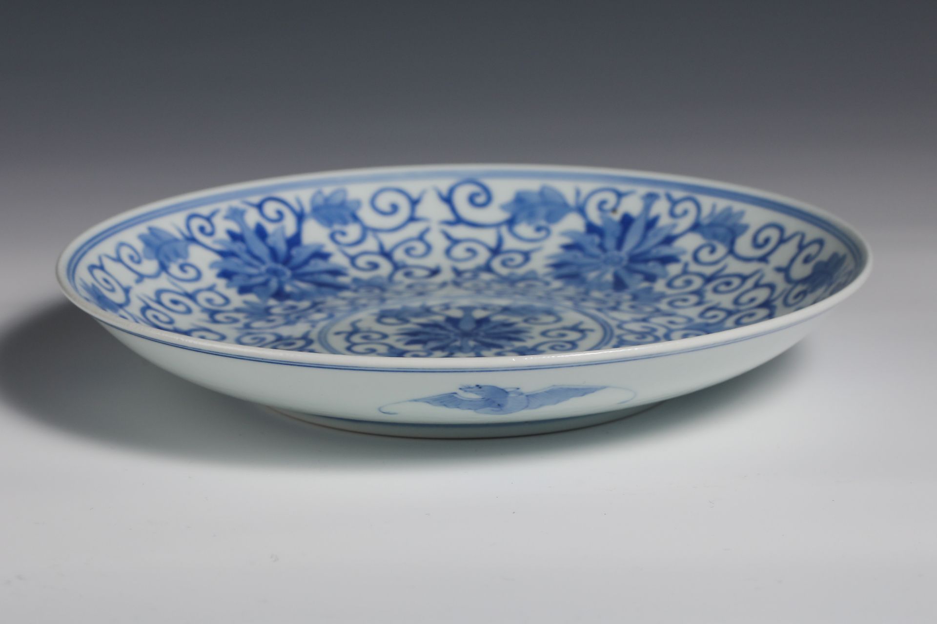 18th Century Blue and White Lotus Plate - Image 8 of 8