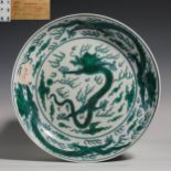 17th Century Green Dragon Plate