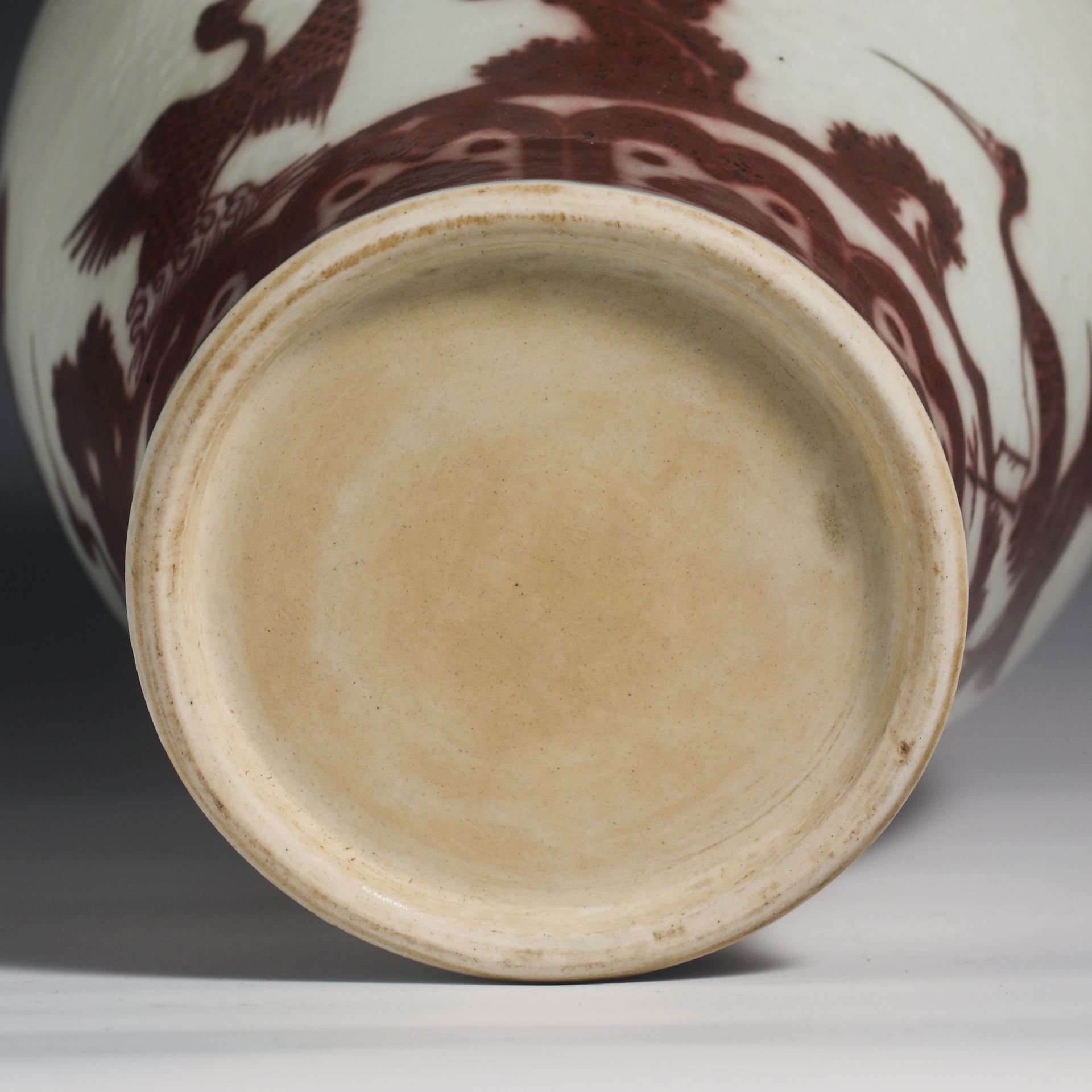 18th Century Underglaze Red Pine, Bamboo and Plum Vase - Image 9 of 10