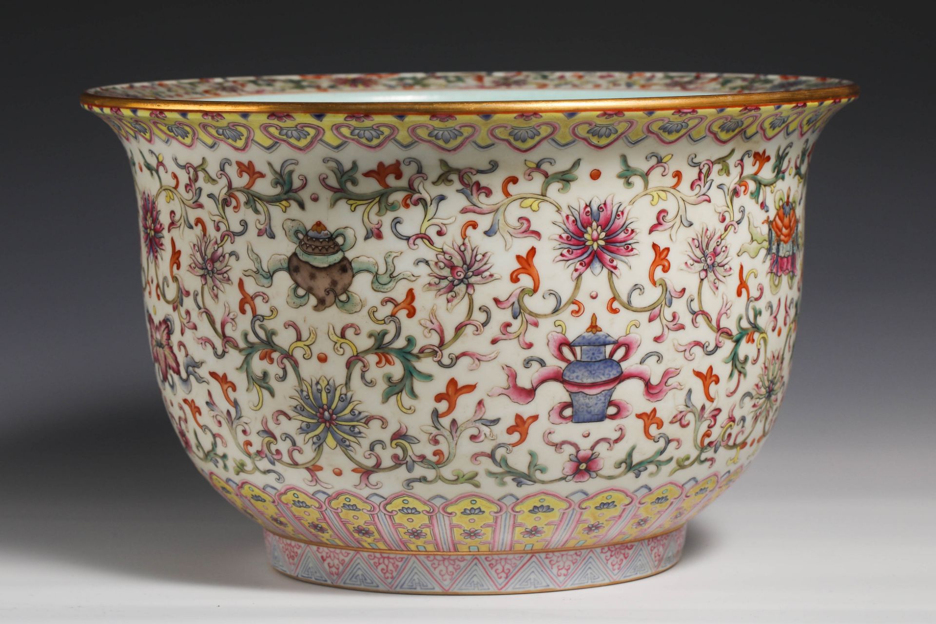 19th Century Pastel Flower Pot - Image 4 of 10