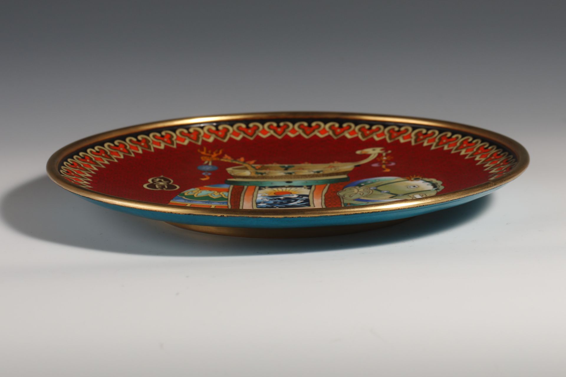 20th Century Cloisonne Appreciation Plate - Image 9 of 9