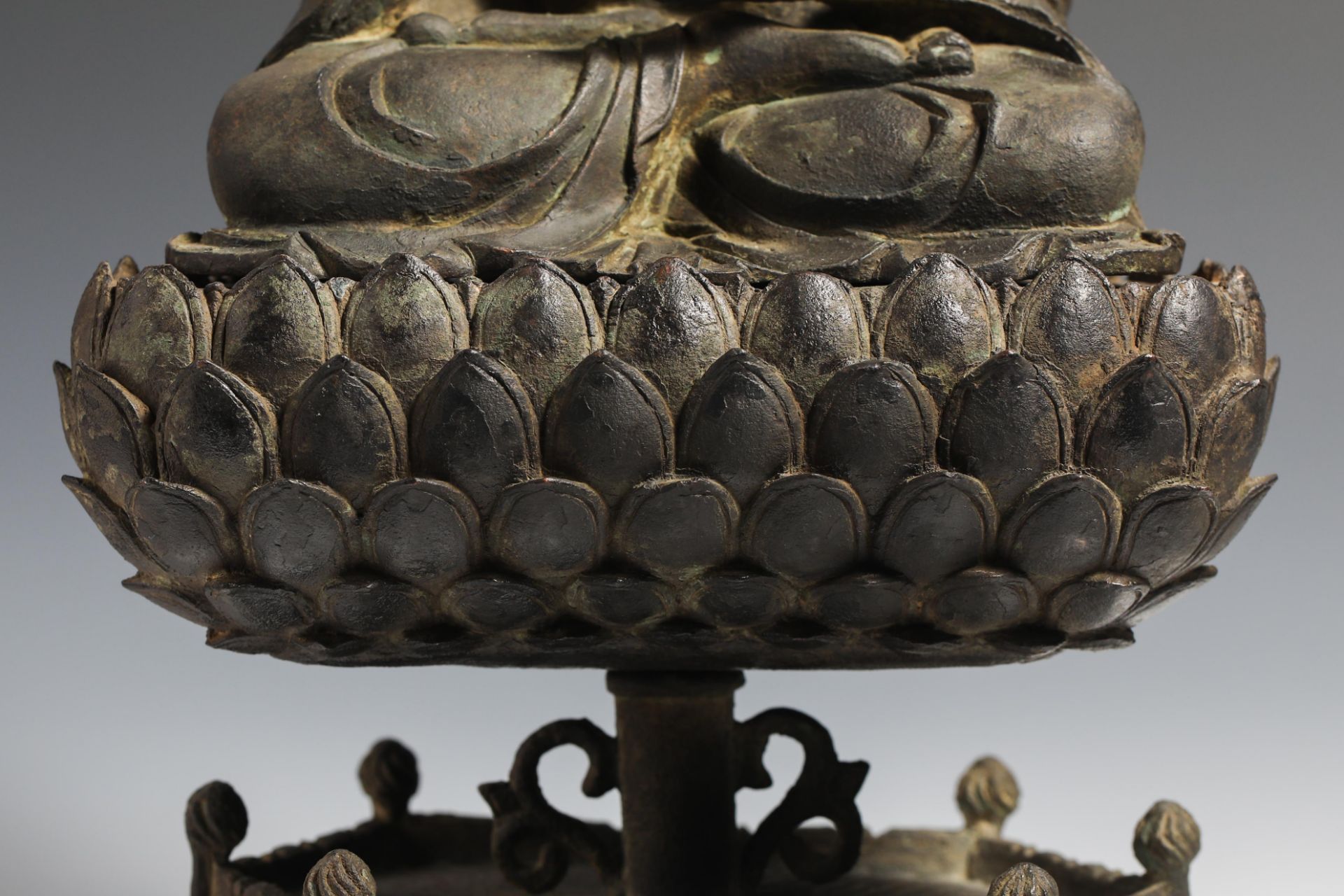 18th Century Han Bronze Buddha Statue - Image 6 of 13