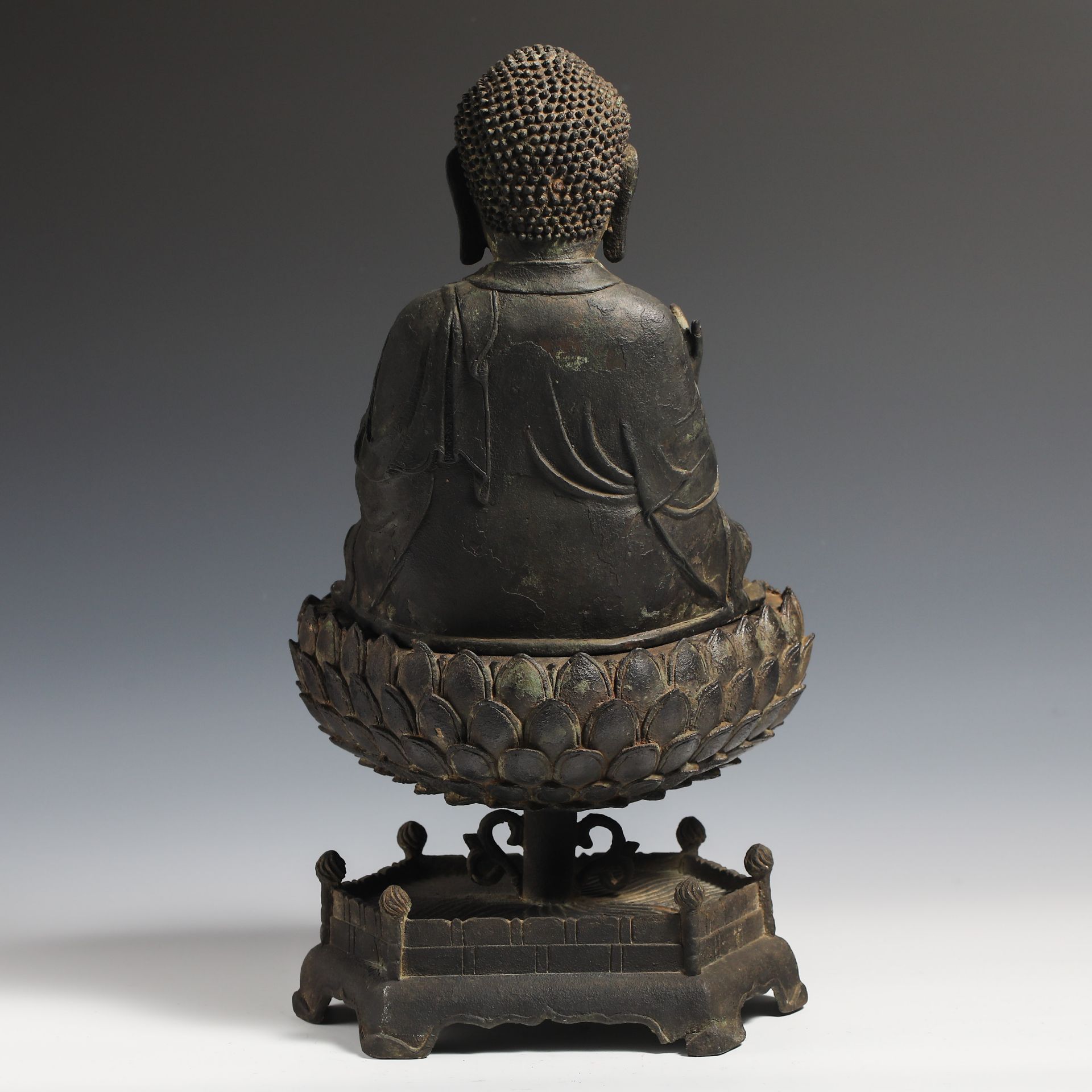 18th Century Han Bronze Buddha Statue - Image 11 of 13