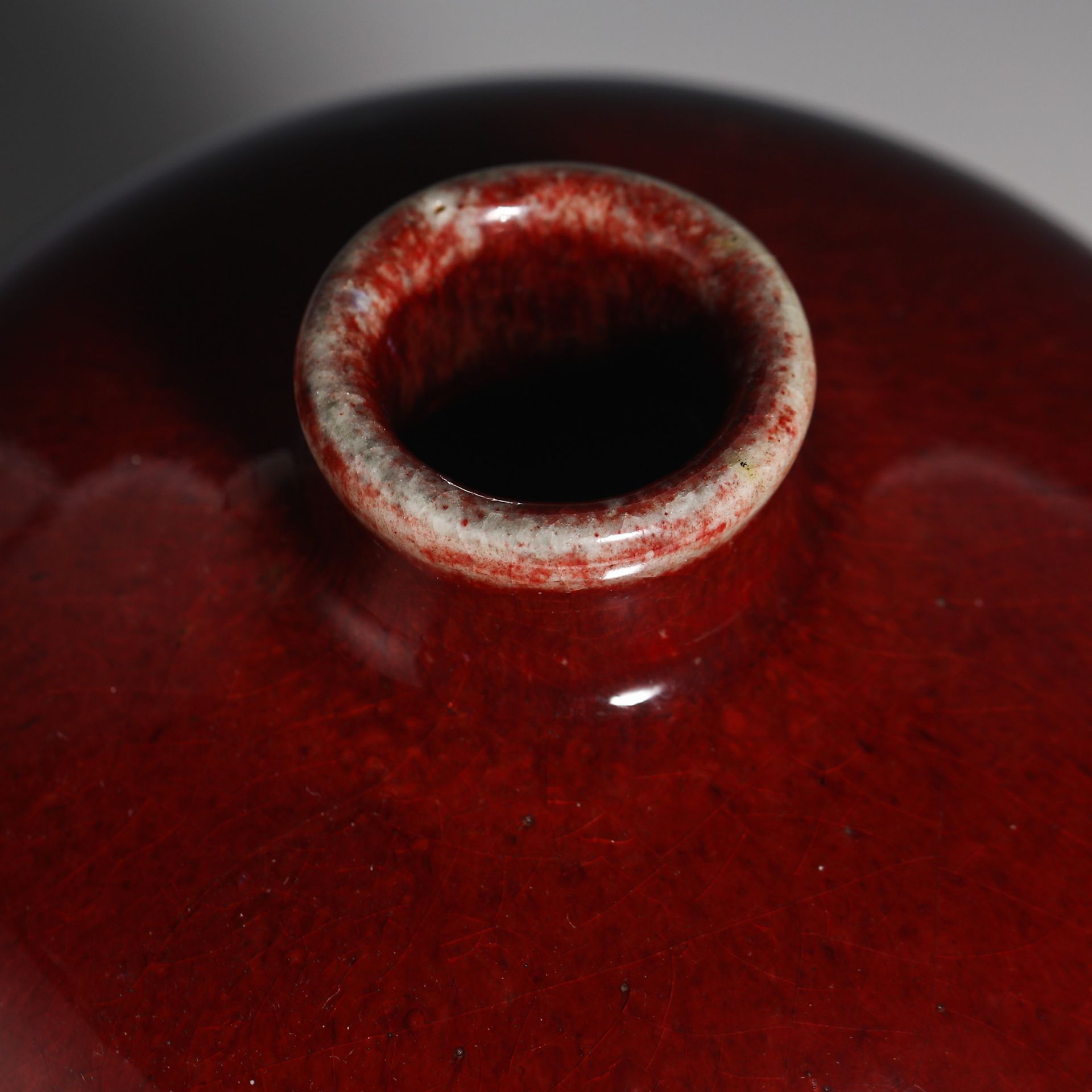 18th Century Ji Red Glazed Plum Vase - Image 4 of 8