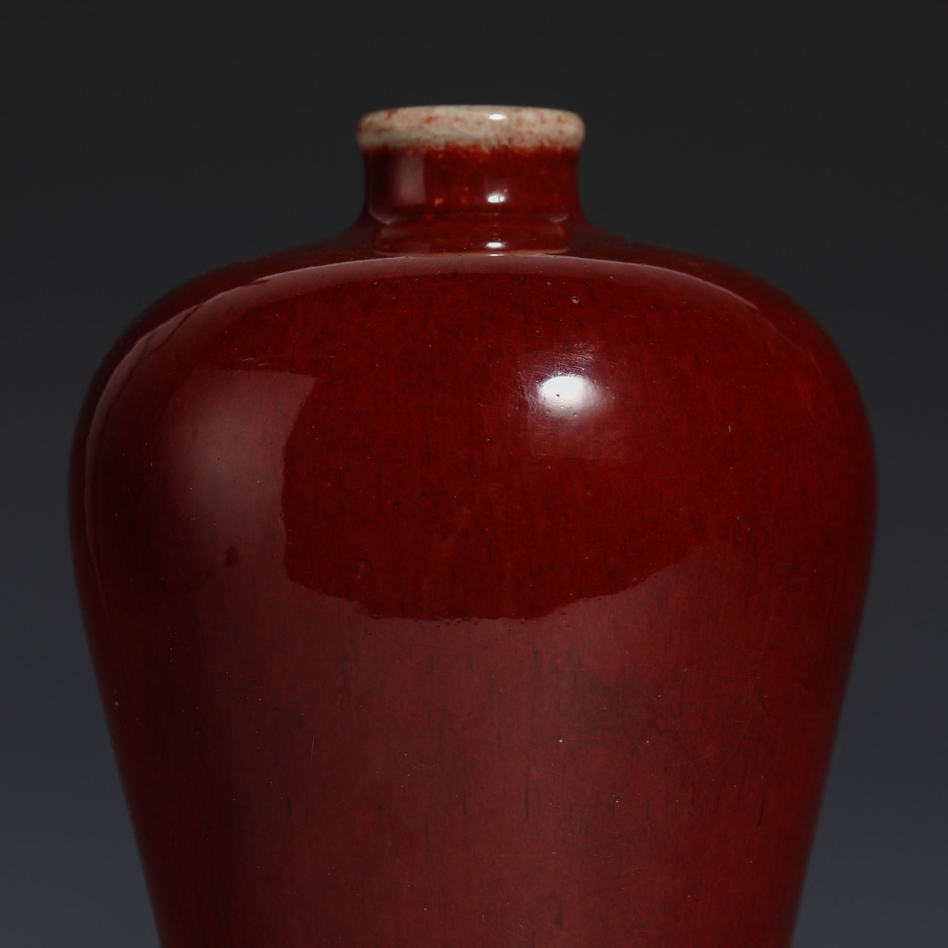 18th Century Ji Red Glazed Plum Vase - Image 2 of 8