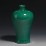 18th Century Apple Green Glazed Plum Vase