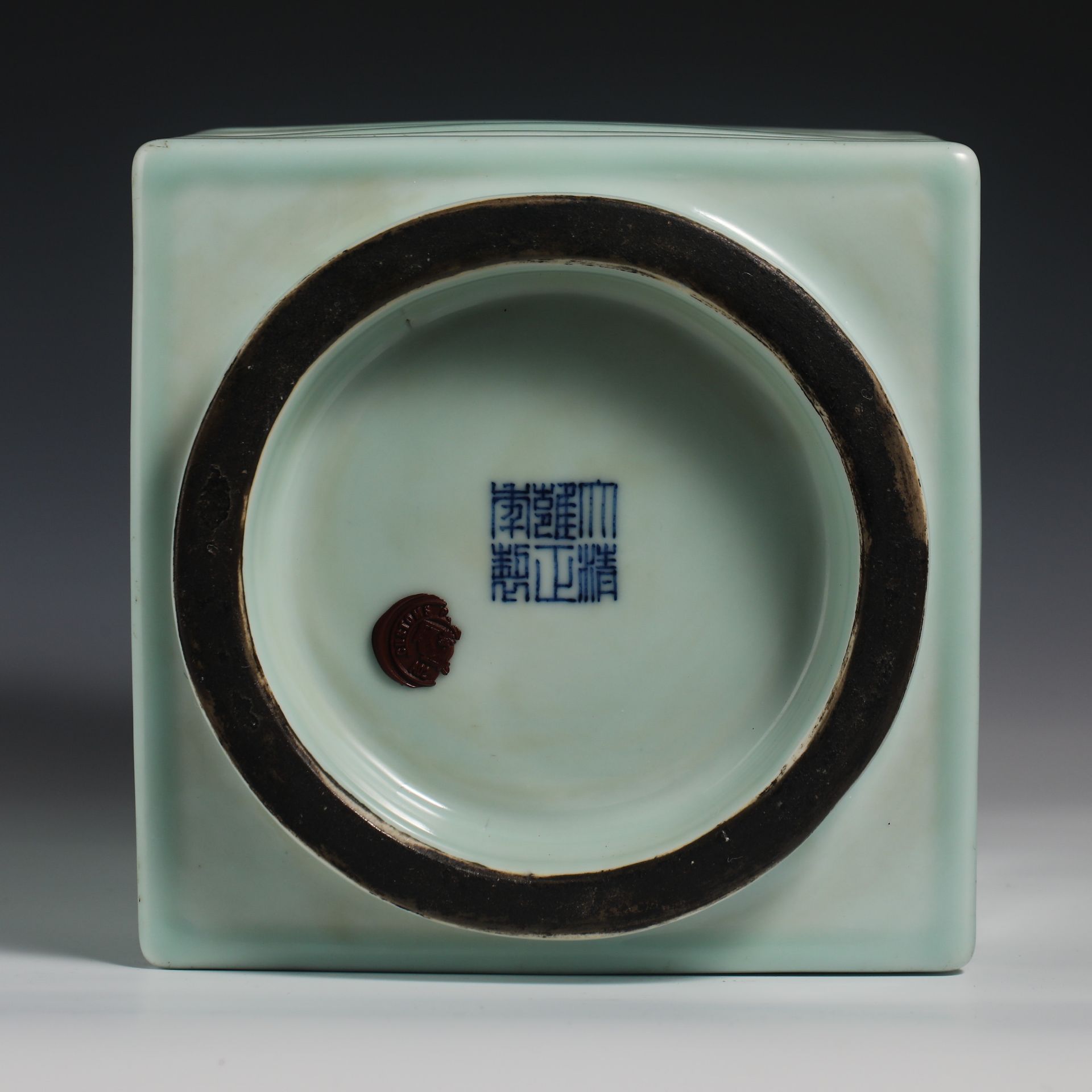 18th Century Bean Green Glazed Five-hole Zun - Bild 7 aus 9
