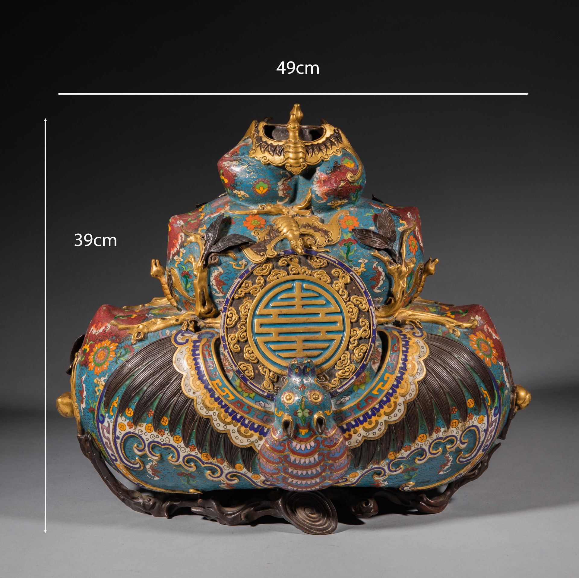 A Qianlong-marked Cloisonne Vase, Qing Dynasty, China - Image 2 of 12