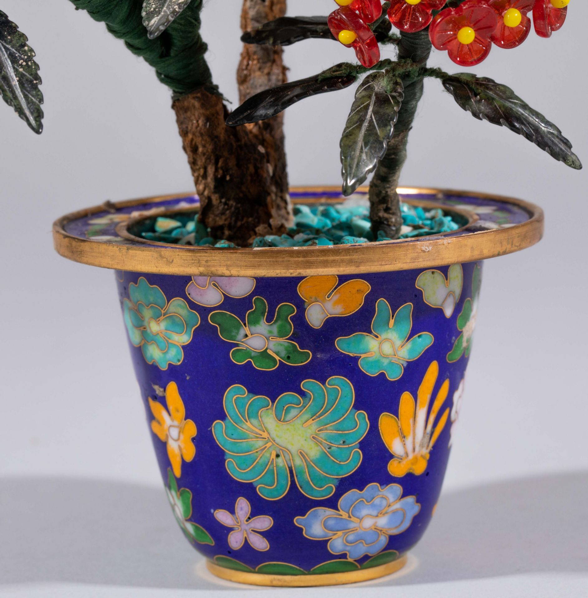 Chinese Qing Dynasty cloisonne bonsai - Bild 4 aus 4