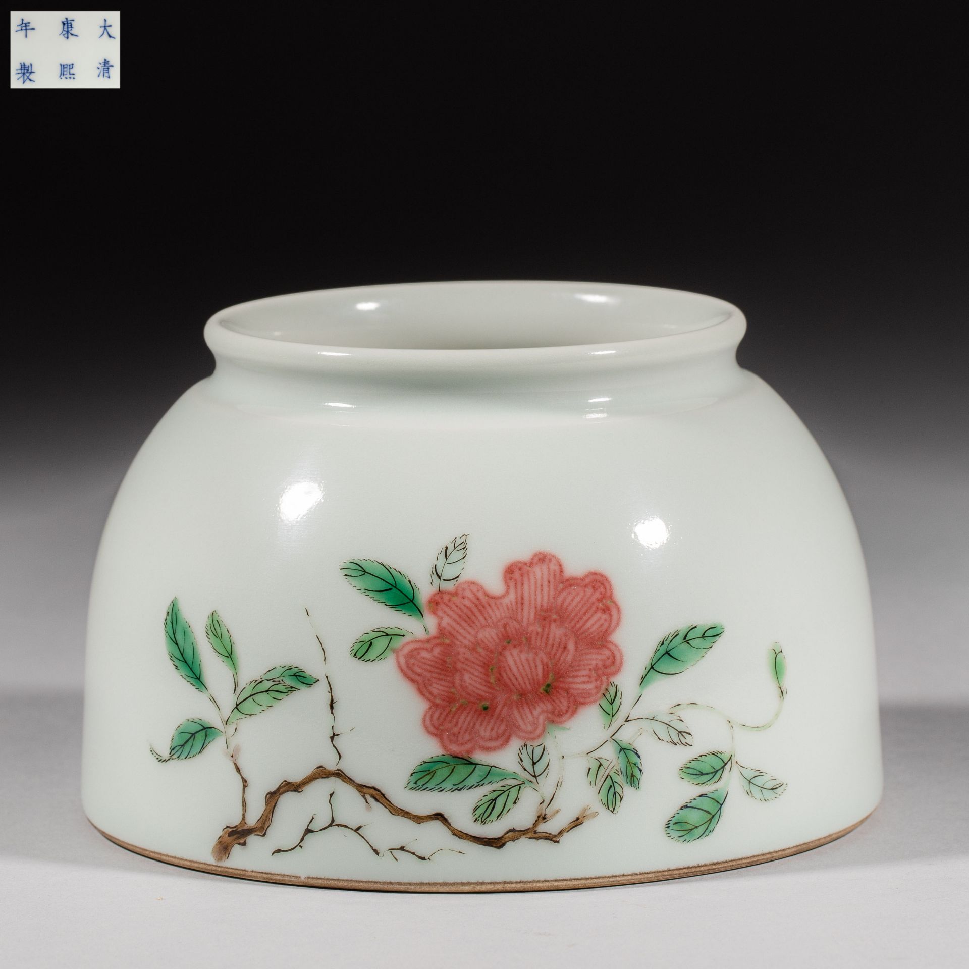 Chinese Qing Dynasty Kangxi style pastel wash