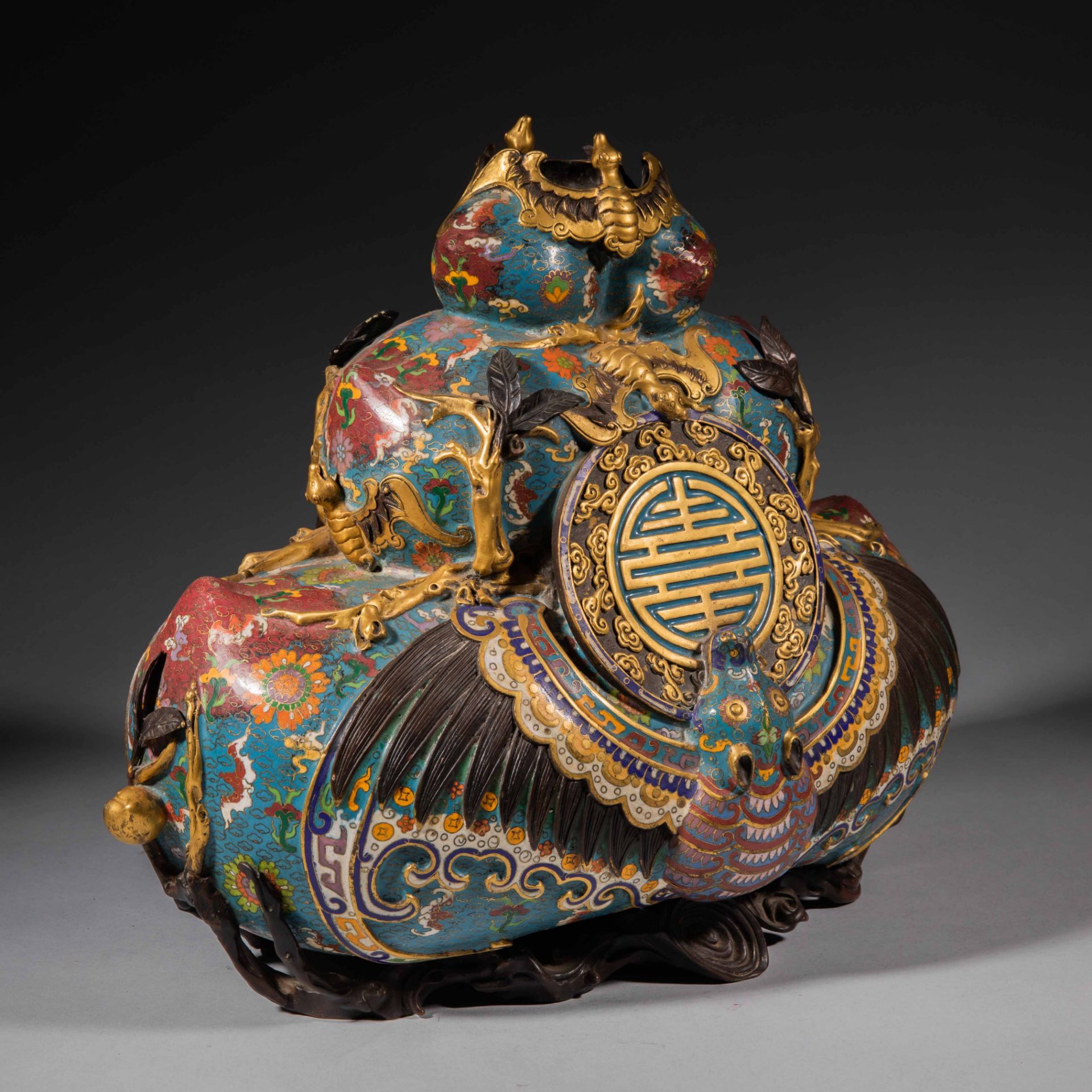 A Qianlong-marked Cloisonne Vase, Qing Dynasty, China - Image 6 of 12