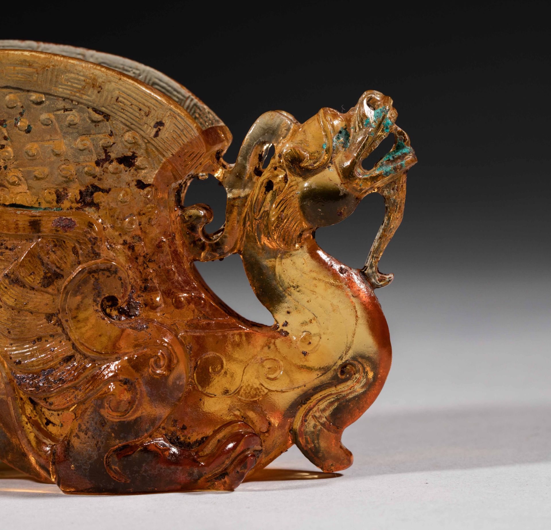 Chinese Han Dynasty glass cup - Image 3 of 9