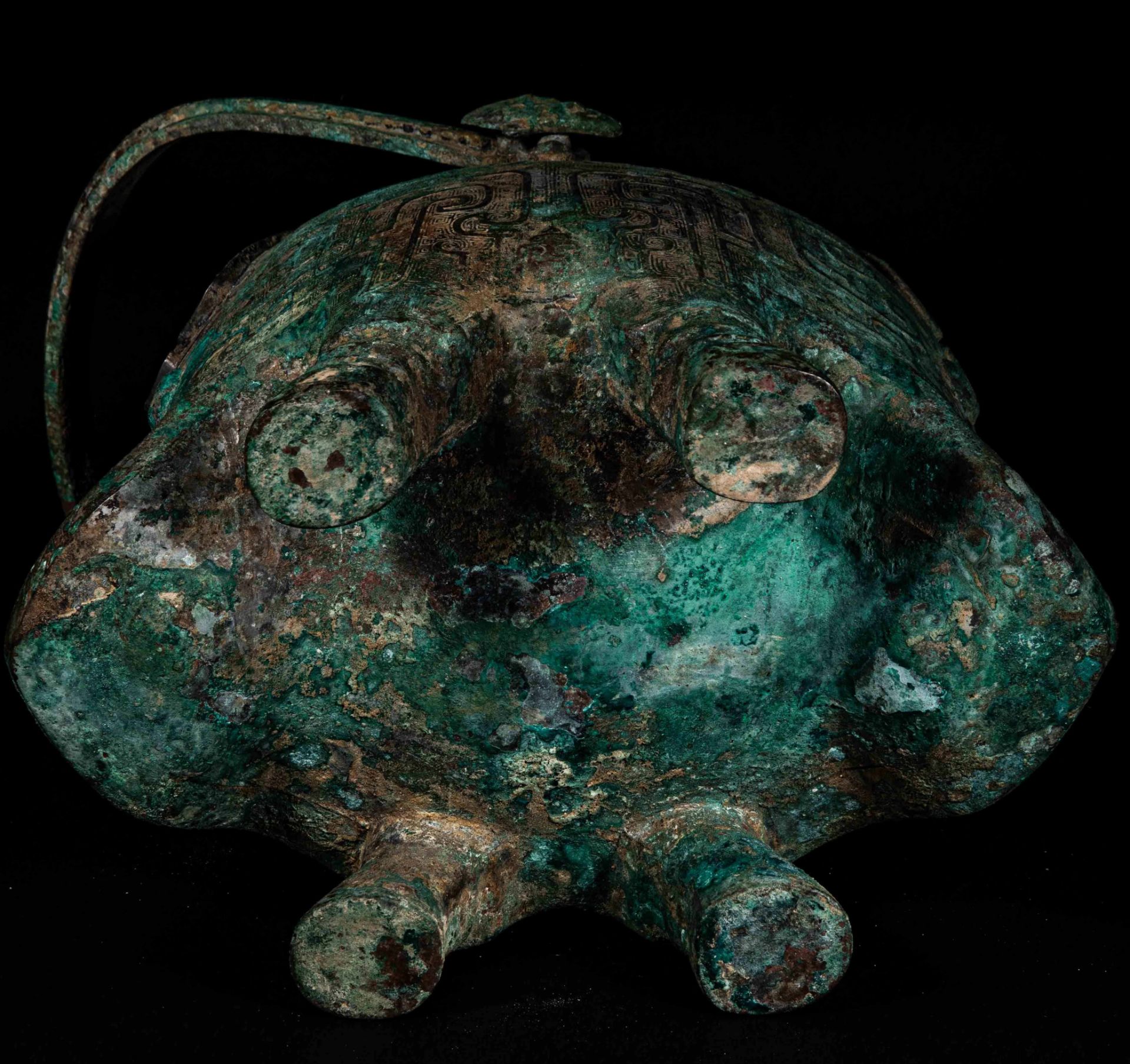 Chinese Western Zhou Dynasty bronze pig head beam pot - Image 9 of 12