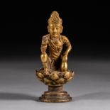 Liao gilt bronze statue of Buddha