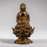 Gilt bronze statue of Buddha from Liao Dynasty