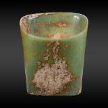 Hongshan period horseshoe - shaped jade cylinder