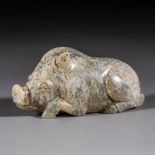 Han Dynasty Hetian jade pig