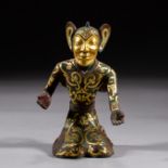 Bronze file gold and silver noble statue of Han Dynasty