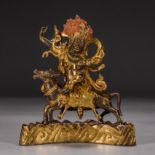 Bronze gilt Buddha statue of Qing Dynasty