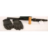 RUC Public Order Equipment: 24" baton, belt loop, gloves and plastic bullet