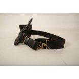 Brass Snake buckle Belt with pouch and holster RIC RUC #1719