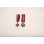 2 WW2 medals, Victory medal and Atlantic Star #1591