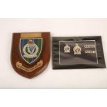 Royal Irish Hussars mess plaque and badges Reserve: £15 #1603