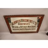 Circa 1900's Alnwick Brewery Co Ltd Advertising Mirror