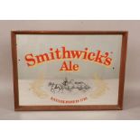 Vintage Framed Smithwick's Advertising Mirror.