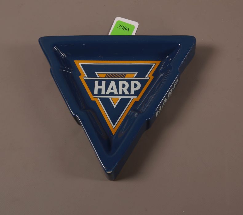 Harp Triangular Ceramic Ashtray