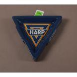 Harp Triangular Ceramic Ashtray