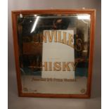 Huge Original Dunville's Irish Whiskey Advertising Mirror